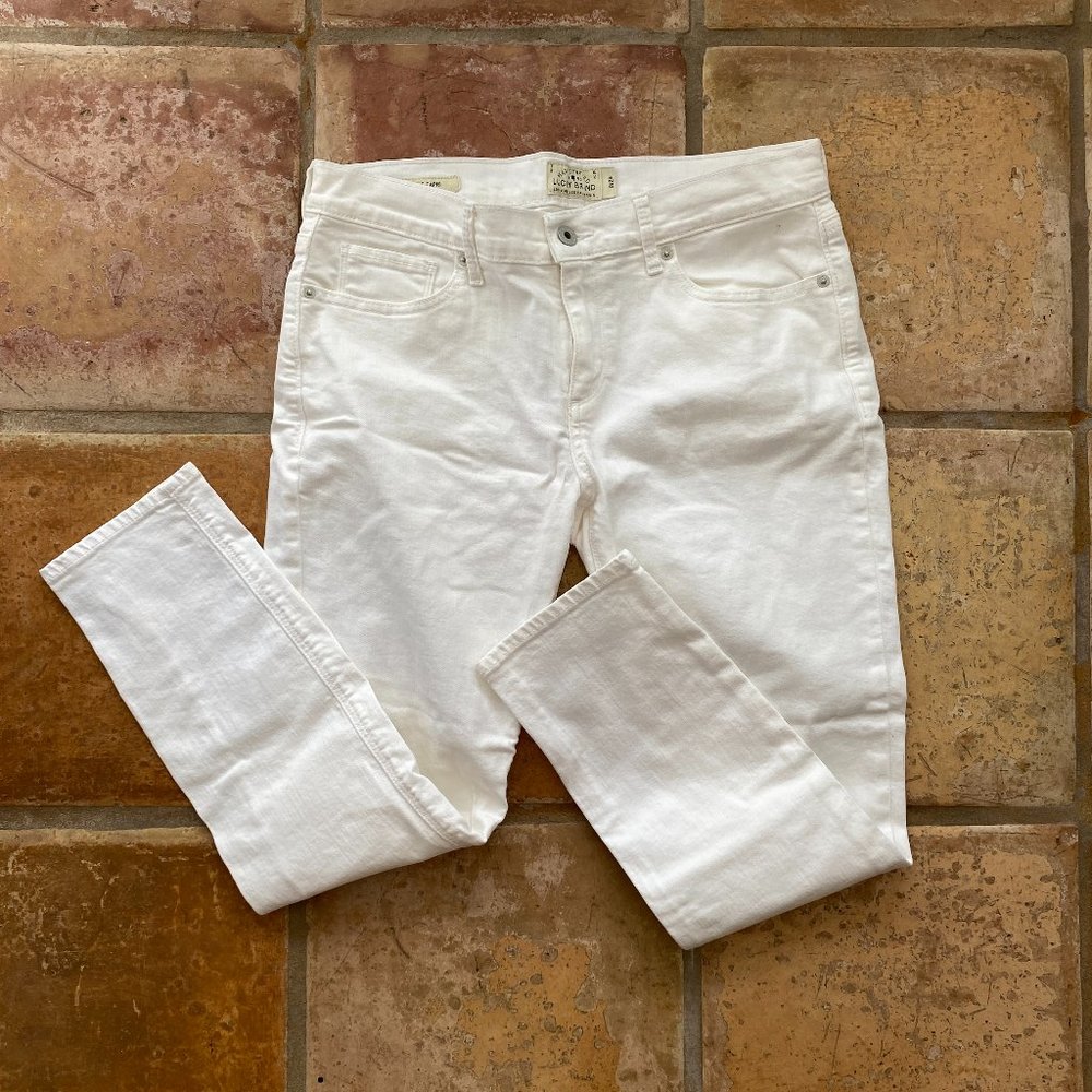 Lucky Brand Y2K Crop Brooke Capri Jeans Ivory Size 8/29 8